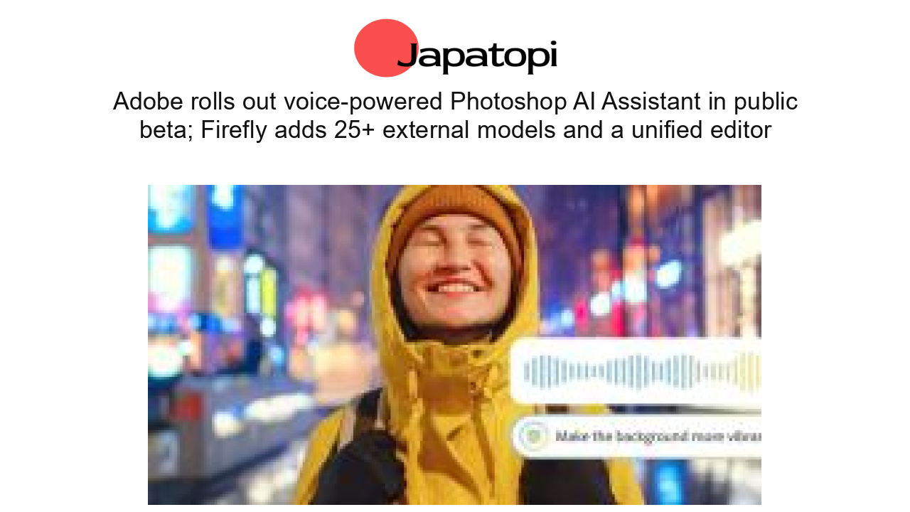 Adobe rolls out voice-powered Photoshop AI Assistant in public beta ...