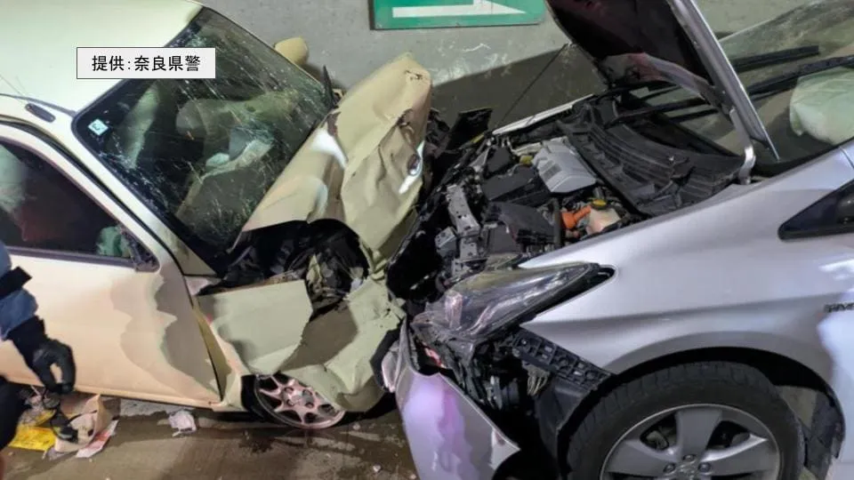 21-year-old arrested after fatal head-on collision in Nara’s Mizukoshi Tunnel; police say car crossed center line