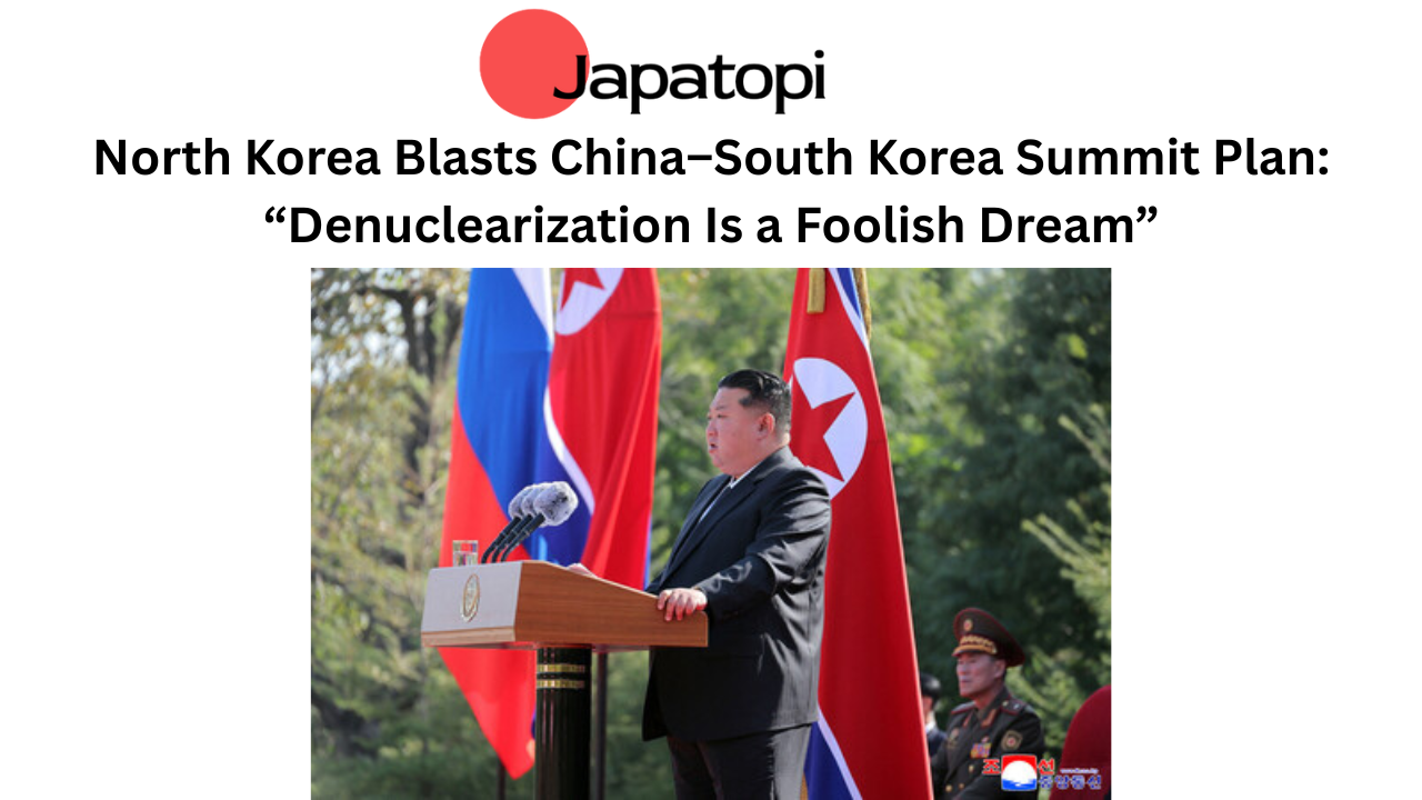 North Korea Blasts China–South Korea Summit Plan: “Denuclearization Is a Foolish Dream”