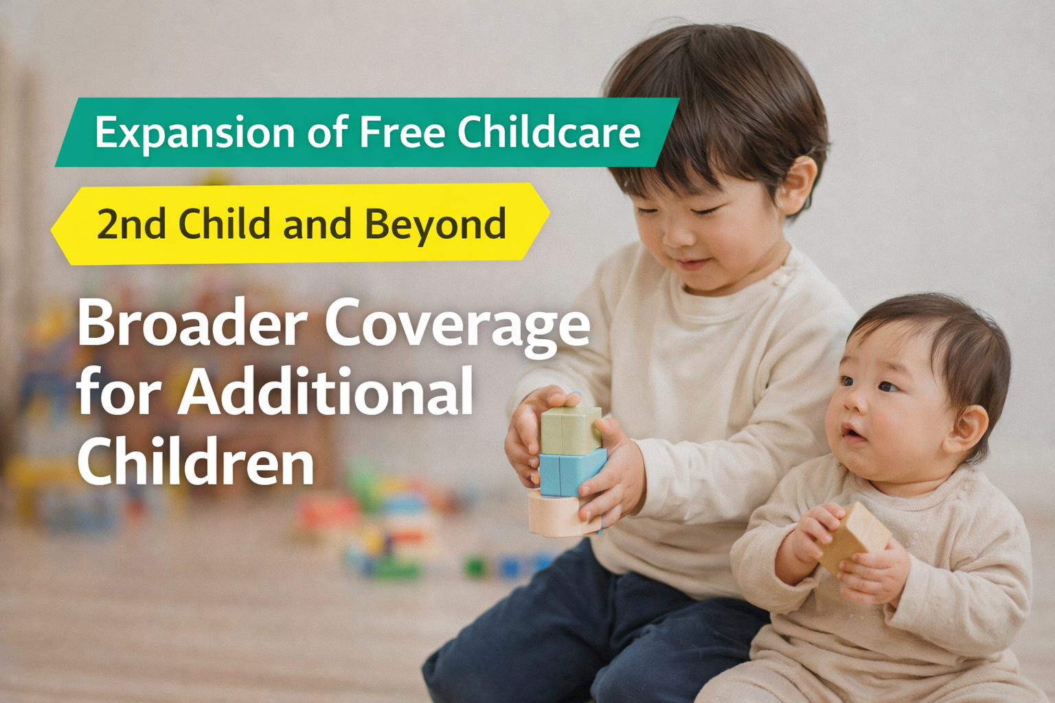 Japan Expands Free Childcare: Ages 3–5 Go Tuition-Free, Bigger Relief for Second and Subsequent Children