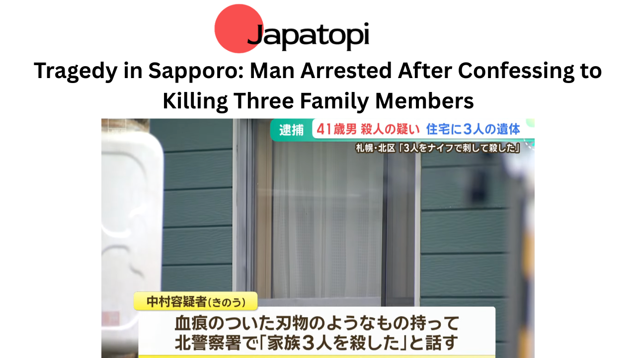Tragedy in Sapporo: Man Arrested After Confessing to Killing Three Family Members