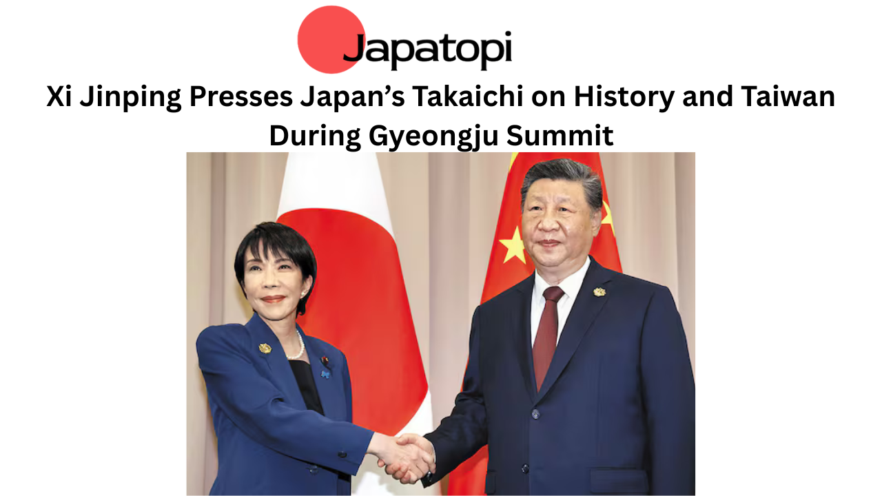 Xi Jinping Presses Japan’s Takaichi on History and Taiwan During Gyeongju Summit