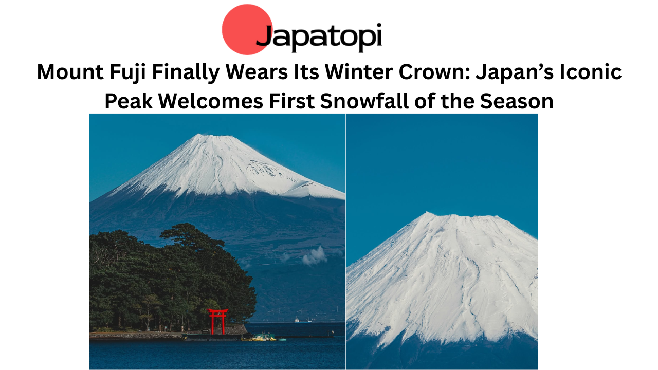 Mount Fuji Finally Wears Its Winter Crown: Japan’s Iconic Peak Welcomes First Snowfall of the Season